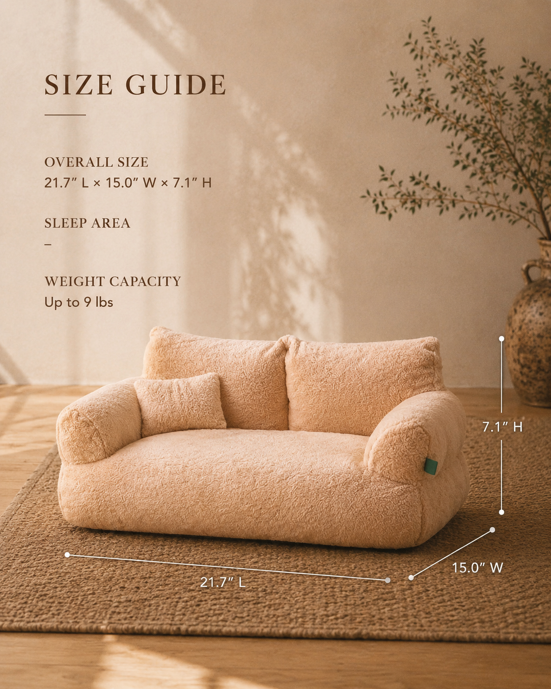 The Haven Cat Sofa | Luxury Plush Cat Sofa Bed | The Fernby