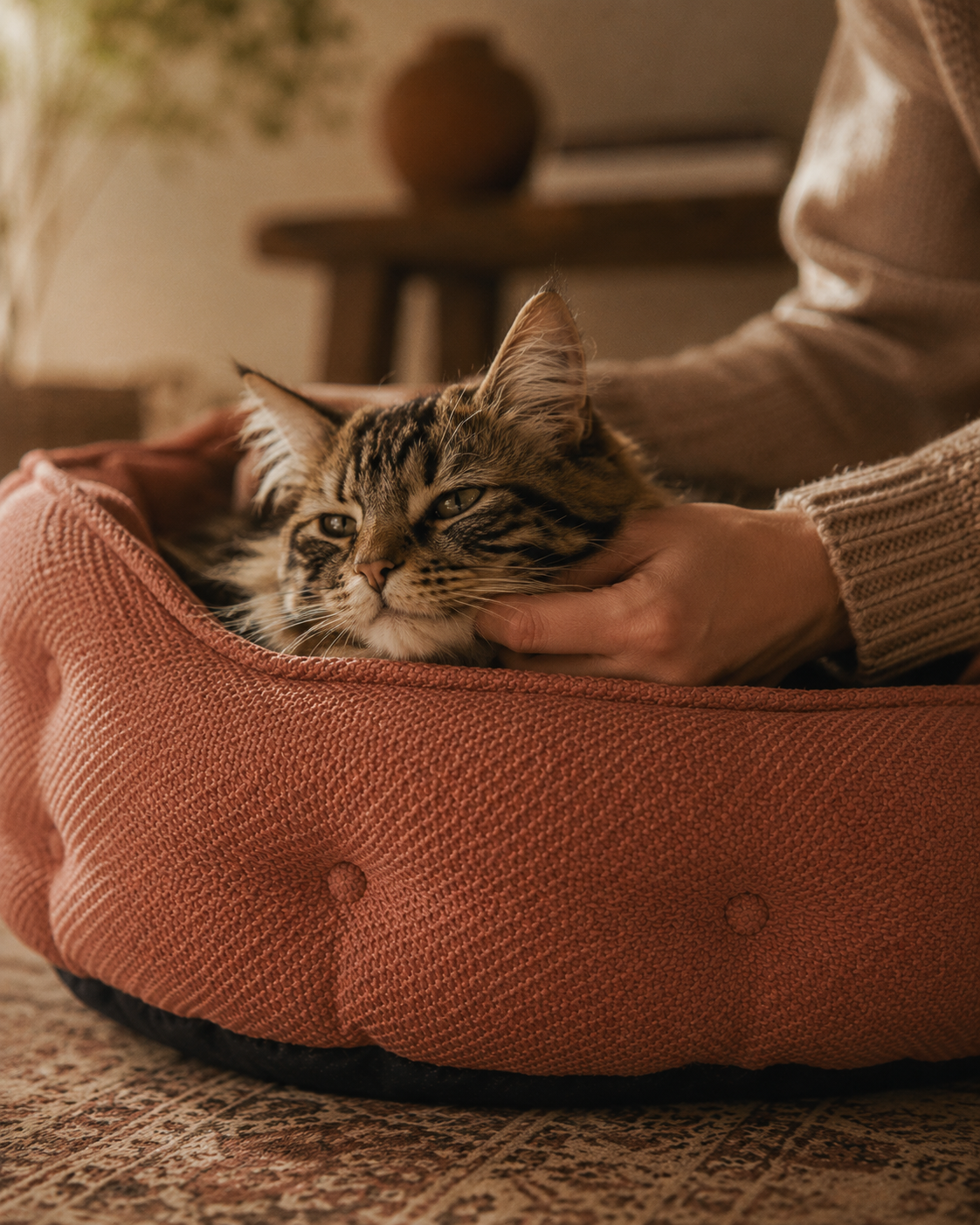 Cloud Nest Cat Bed | Luxury Plush Washable Cat Bed | The Fernby