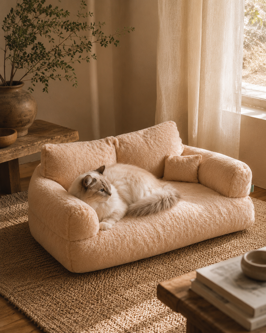 The Haven Cat Sofa | Luxury Plush Cat Sofa Bed | The Fernby