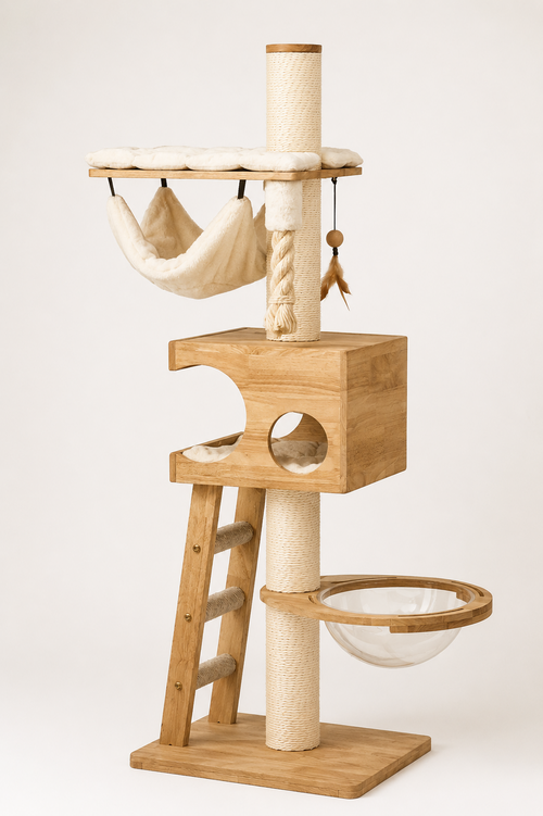 Luxury Multi-Level Cat Tree with Hammock & Scratching Posts | The Fernby