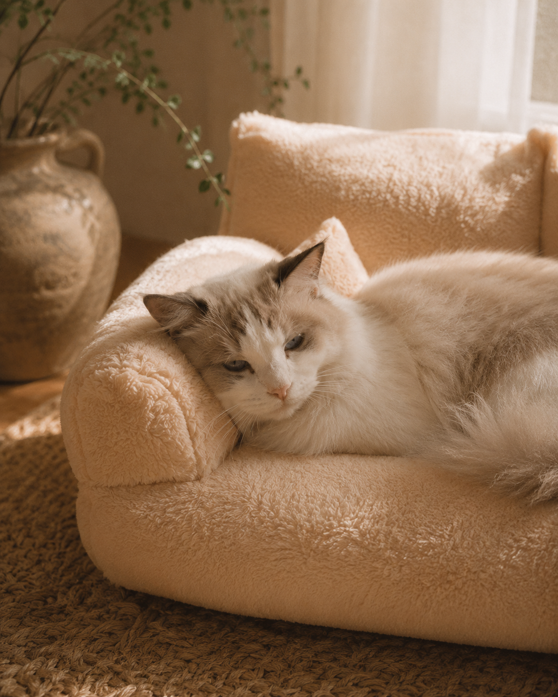 The Haven Cat Sofa | Luxury Plush Cat Sofa Bed | The Fernby