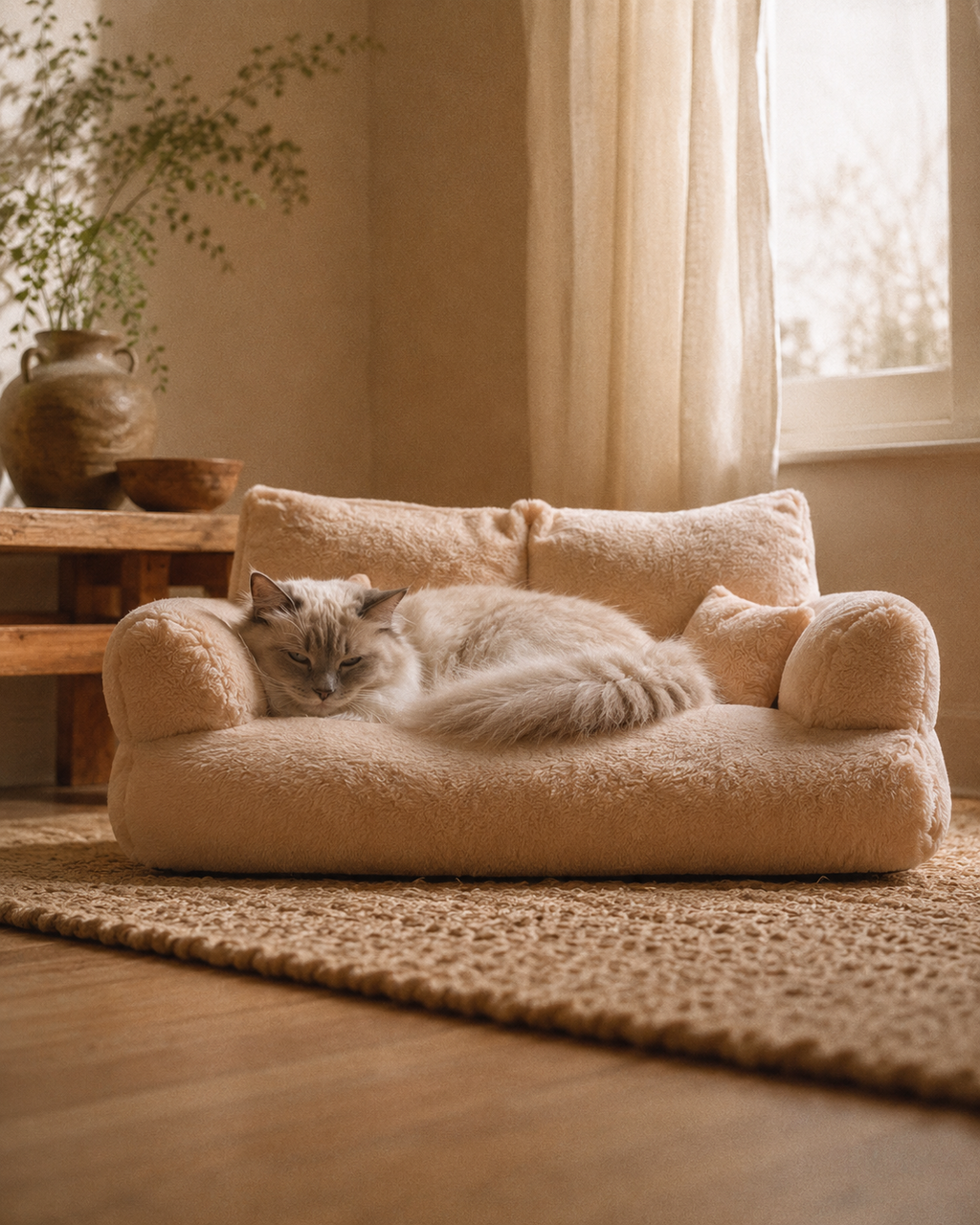 The Haven Cat Sofa | Luxury Plush Cat Sofa Bed | The Fernby