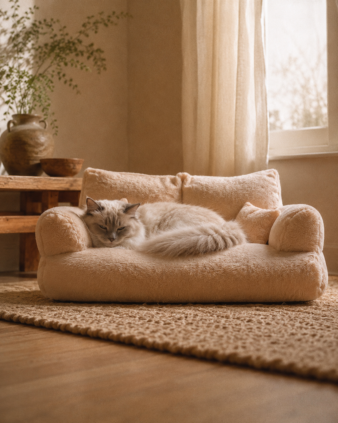The Haven Cat Sofa | Luxury Plush Cat Sofa Bed | The Fernby