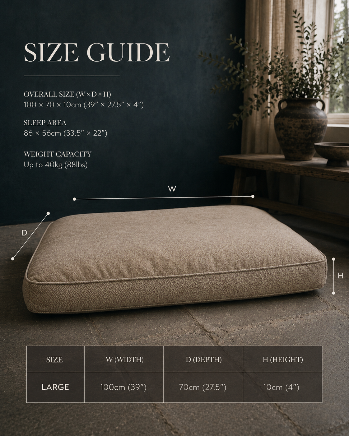 Oxford Orthopaedic Memory Foam Dog Mattress | The Fernby