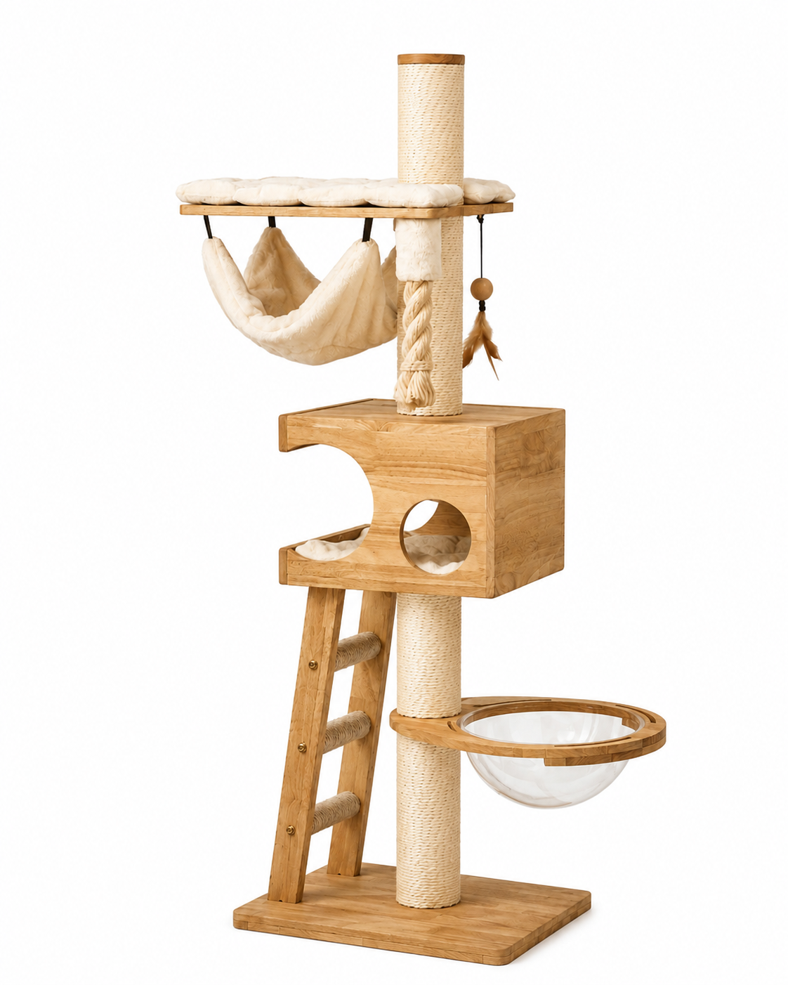 Luxury Multi-Level Cat Tree with Hammock & Scratching Posts | The Fernby