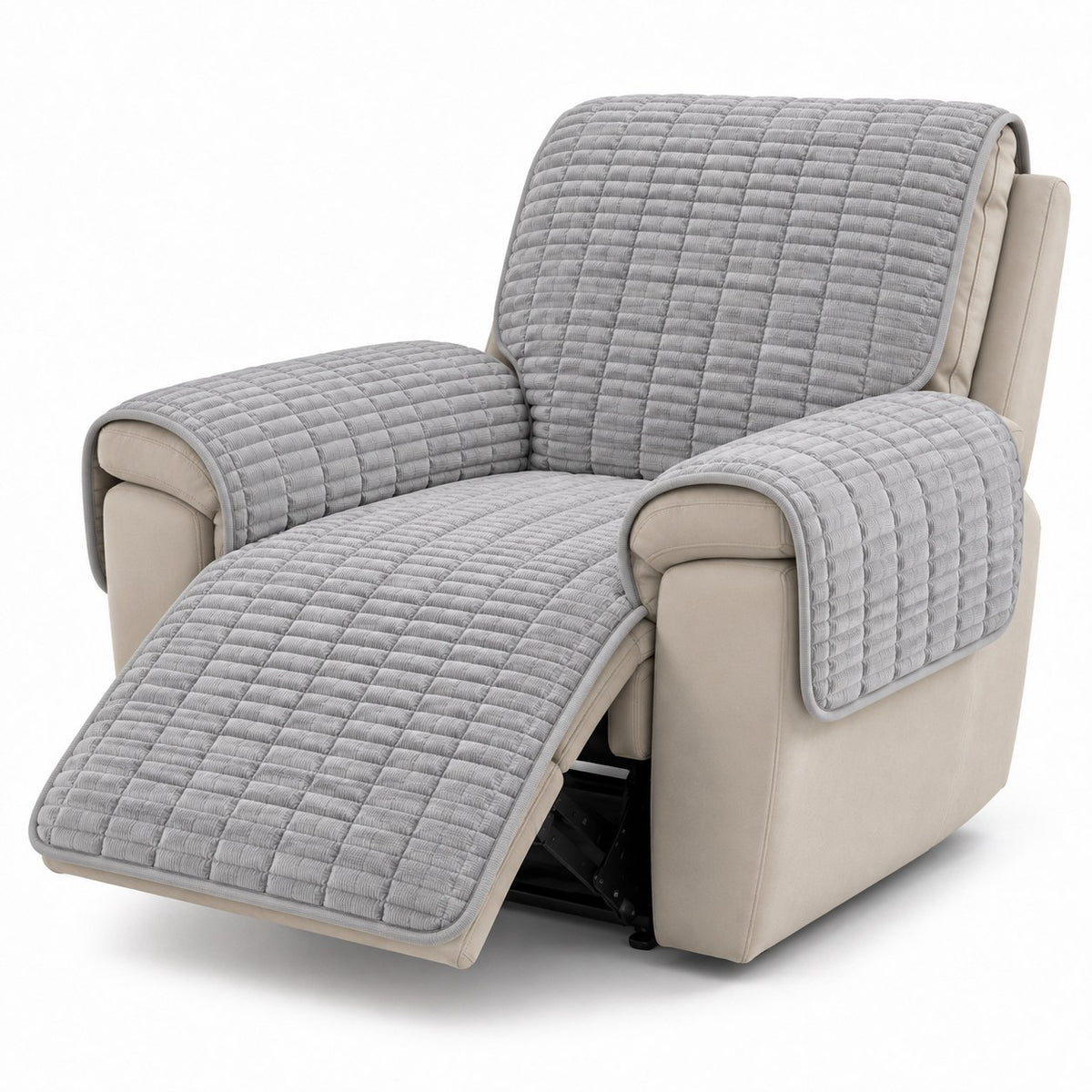 Aldwick pet recliner cover in light grey on a white background | The Fernby
