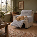 Aldwick pet recliner cover in light grey in use at home | The Fernby
