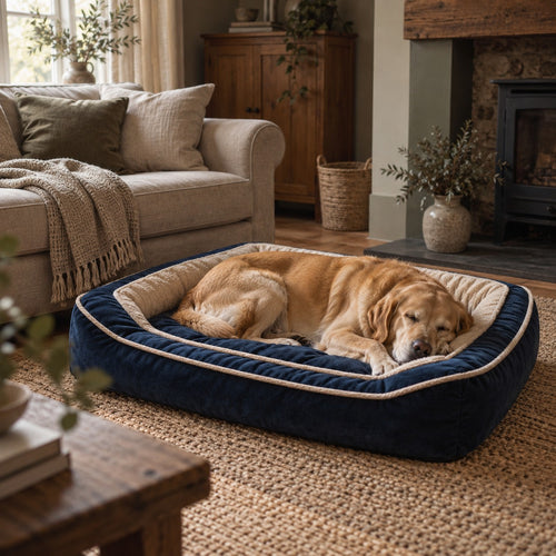 Arkle memory foam dog sofa bed in use at home | The Fernby
