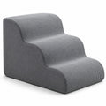 Gorse foldable pet stairs in grey on a white background | The Fernby