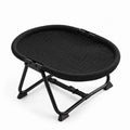 Harrow raised pet lounge bed in black on a white background | The Fernby