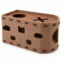 Quill felt cat hideout in brown on a white background | The Fernby
