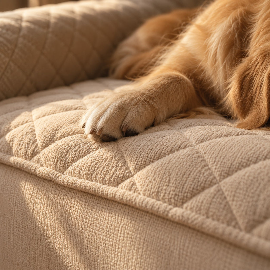Sedge pet sofa cover in use on a sofa | The Fernby