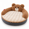 Sorrel bear-ear cat donut bed in coffee bear on a white background | The Fernby