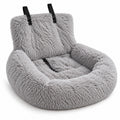 Verney raised dog car bed in grey on a white background | The Fernby