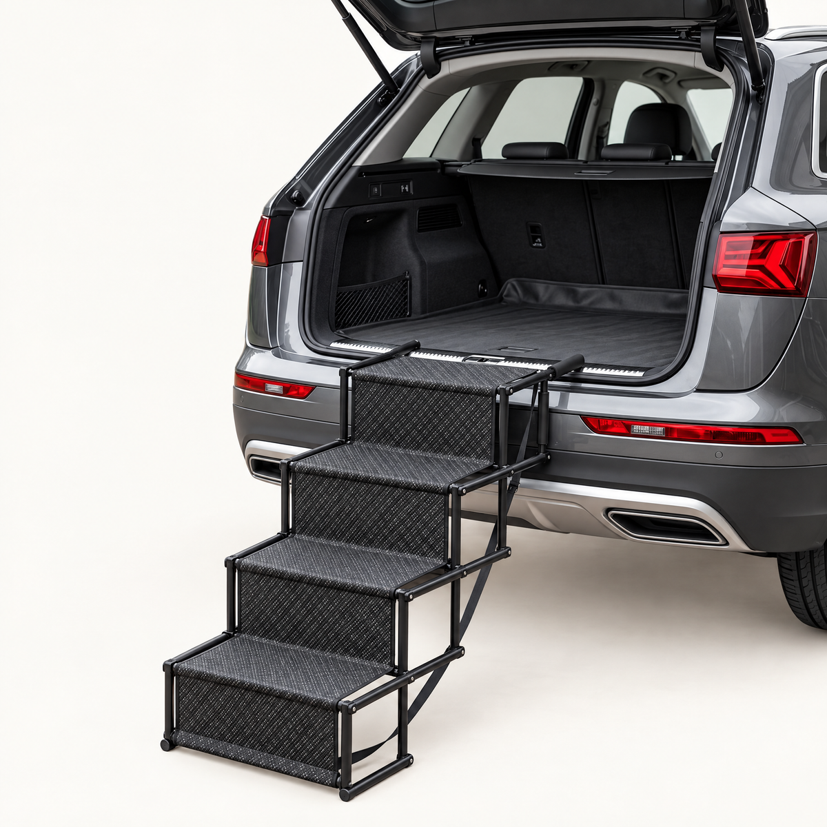 Bourne Foldable Dog Car Stairs for Boot Access with Wide Steps – studio hero | The Fernby