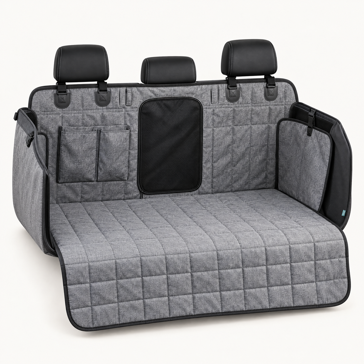 Thistle Waterproof Dog Car Seat Cover for Back Seat Trips with Straps – studio hero | The Fernby