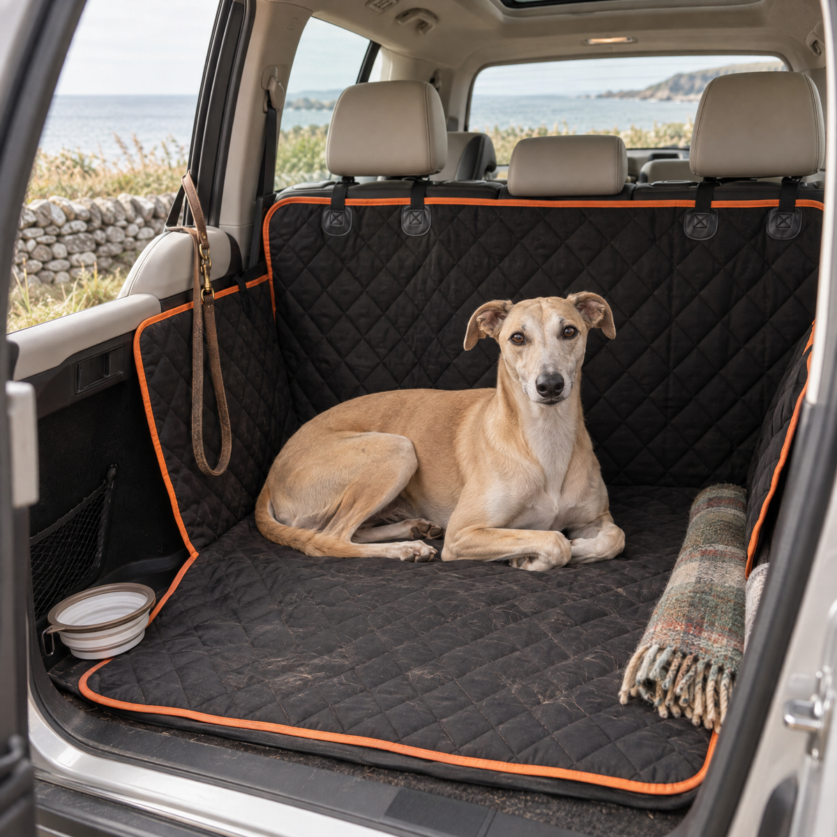 Jura Quilted Dog Car Seat Cover for Rear Seats with Seat Anchors – in a British home | The Fernby